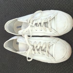 White Leather Converse Chuck Taylor Unisex!